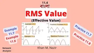 (B)ENA Ex 11.7, 11.8 & Pr11.7, 11.8 || RMS (Effective) Value || Average Power