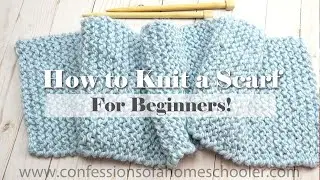 How to Knit a Scarf for Beginners  // TUTORIAL!