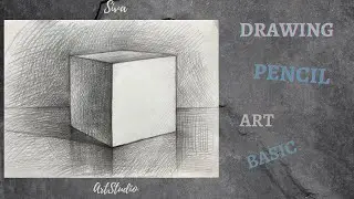 We draw a cube in volume. Drawing basics.