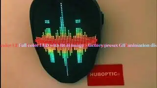 new LED Mask RGB App DJ Mask with Factory preset graphics and custom mask effects options