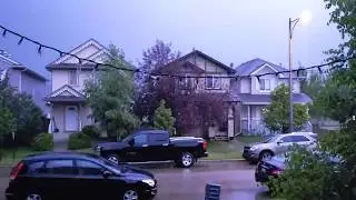 2 минуты грозы в Эдмонтоне (Канада) 60fps / 2 minutes of thunderstorm in Edmonton #yegstorm #Asmr
