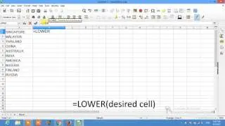libre office | change all characters to lower case