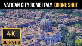 Vatican city rome,(Città del Vaticano) italy 4K Drone Shot
