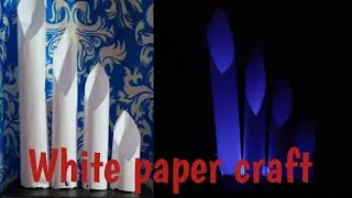 white paper  craft with cardboard pieces  ?