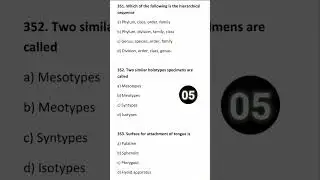 Biology MCQ | Competitive Exams| Most Important Questions| NEET BIOLOGY #shorts