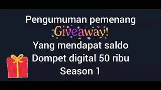 🔊 Pengumuman pemenang 🎊Giveaway 🎊 season 1 ✨🎁