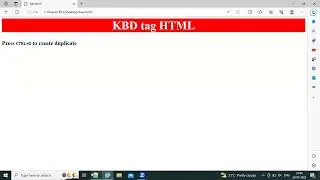 How to use kbd tag in html