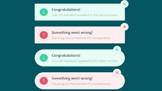 Toast Alert Notification Messages In HTML and CSS || 