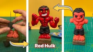 ¿Cómo hacer a Red Hulk en Plastilina? 🦸‍♂️🔥 | Arte Asombroso y DIY