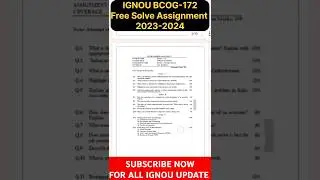 IGNOU BCOG-172 Free Solve Assignment 2023-2024 #howtogetignousolvedassignmentfree