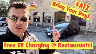 Free Charging at Restaurants: Austin Terrier (Tesla x2 + EV x1)