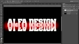 créer un texte avec reflet sous photoshop بالدارجة المغربية