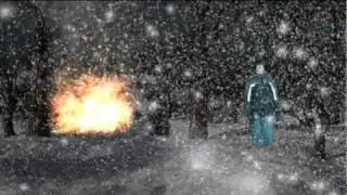A snow  simulation