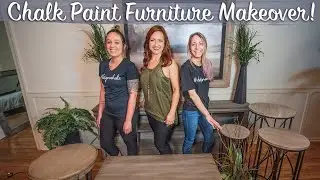 How To Chalk Paint Furniture *DIY*| Distressed Finish Tutorial | Console, Coffee, and Side Tables |
