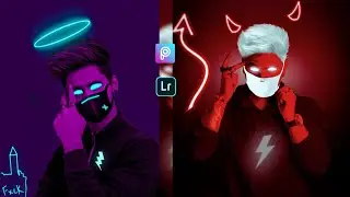 Neon Glowing Vector Effect In Picsart | Devil Editing In Picsart | Devil Photo Editing |