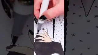 Coloring Wednesday Addams 