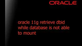 oracle 11g retrieve dbid while database is not able to mount