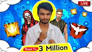 Road To 3M Subscribers 😍 | Cs Ranked Push To Top 1 Global | Free Fire Live 🔥 #shortslive #freefire