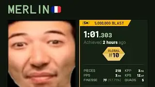 [TETR.IO] 5,000,000 BLAST - 10th place - 1:01.303 - MERLIN