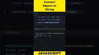 CONVERT OBJECT TO STRING IN JAVASCRIPT 🔥