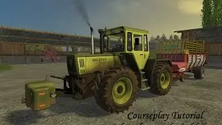 LS 15 - Courseplay Tutorial - Schwad abfahren mit MB Trac 1500 turbo + Pöttinger Euroboss 330 T