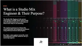 What is a Studio Mix Engineer and Their Purpose
