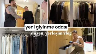 tam 18 saat süren yeni düzen!♥️ | yeni giyinme odası, askı ve katlama tekniği, son hali + oda turu