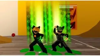 Cat Noir and Cat Walker transformations!