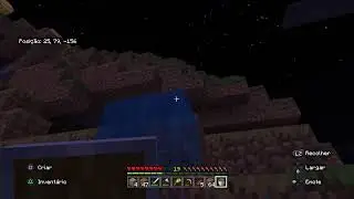 Jogando minecraft farm feita
