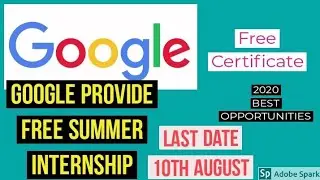 Free Google summer internship certificate || software engineer internship certificate free 2020