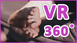 Vitrual girl, shows her legs on camera vr 360 | 5.7K