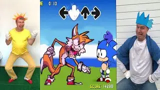 Friday Night Funkin Ordinary Sonic vs Tails in real life