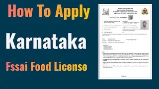 Apply For Karnataka Food License Online | How To Make Karnataka Food License Online |  Food License