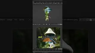 Select & Move Mushroom Hat UVs to project Texture for Smurf Cat meme - low poly 3d model in Blender