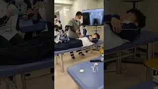 Osaka college of medicine, physical therapy training demonstration