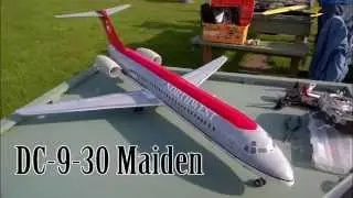 RC DC-9-30 Northwest Airlines 50mm EDF Depron Airliner Maiden Flight