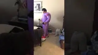 Long inflation video of pvc suit