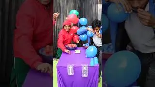 Blow Cup and roll ball ! balloon pop Challenge Race 