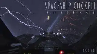 Rainstorm Sounds | Flying Through A Rainstorm | Rain On Window Sounds | Spaceship Cockpit Ambience