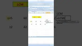 LCM AND GCD Formula in Excel