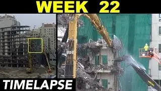Demolition timelapse: Week 22: Demolition excavators