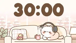 30 Minute Timer 🐱 Study Timer for Classroom Focus
