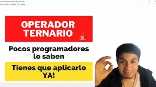 👉Operador ternario en java