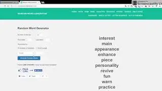 Using random word generator