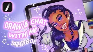 Draw and chat with me iArtbook ✨ | Trying to do more expression-able poses 💜💫