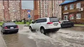 Одинцово затопило после сильного дождя