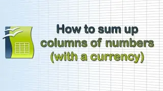 How to sum up columns of numbers (with a currency) using Open Office 4