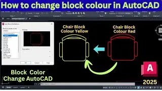 how to change block colour in autocad