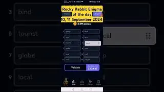 Rocky Rabbit Enigma of the day 10, 11 September 2024 #rockyrabbit #enigmaoftheday