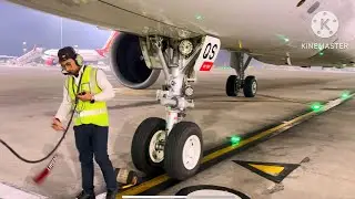 Pre departure ground checks || Disconnecting tow bar || engine startup || #aviation #A320